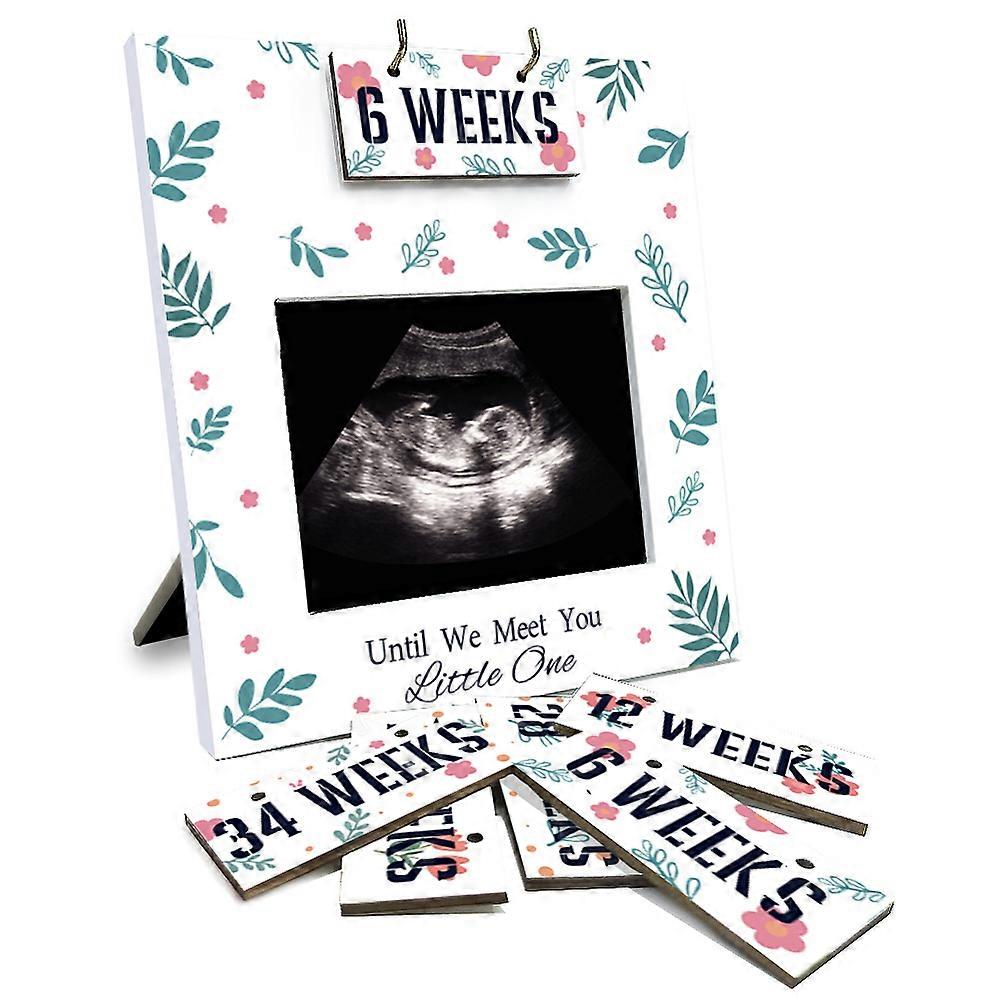 Rectangle Wood with Clear Glass Window Photo Frames Table Top Picture Frames for Arts and Crafts DIY Countdown to Birth Painting Projects Leaf 196x151