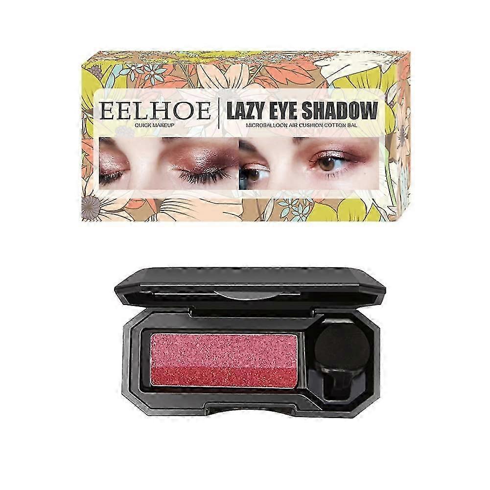 Two-Tone Makeup Eyeshadow Waterproof Durable Eyeshadow Coloured Graduation Lazy Eyeshadow Stamp for Beginners