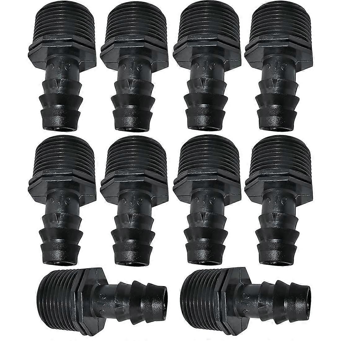 10 Pack Essential Accessory for Drip Irrigation: 0.15cm Hose Connector with Thread for Fitting with Threaded Part.