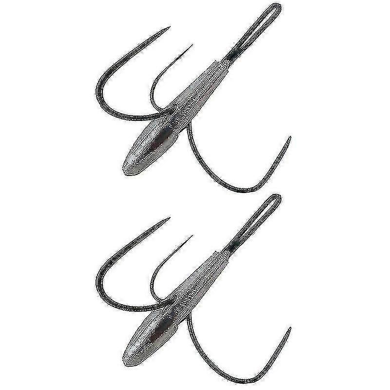 2pcs Fishing Hooks Three-claw Anchors Practical Fishing Accessories (silver)