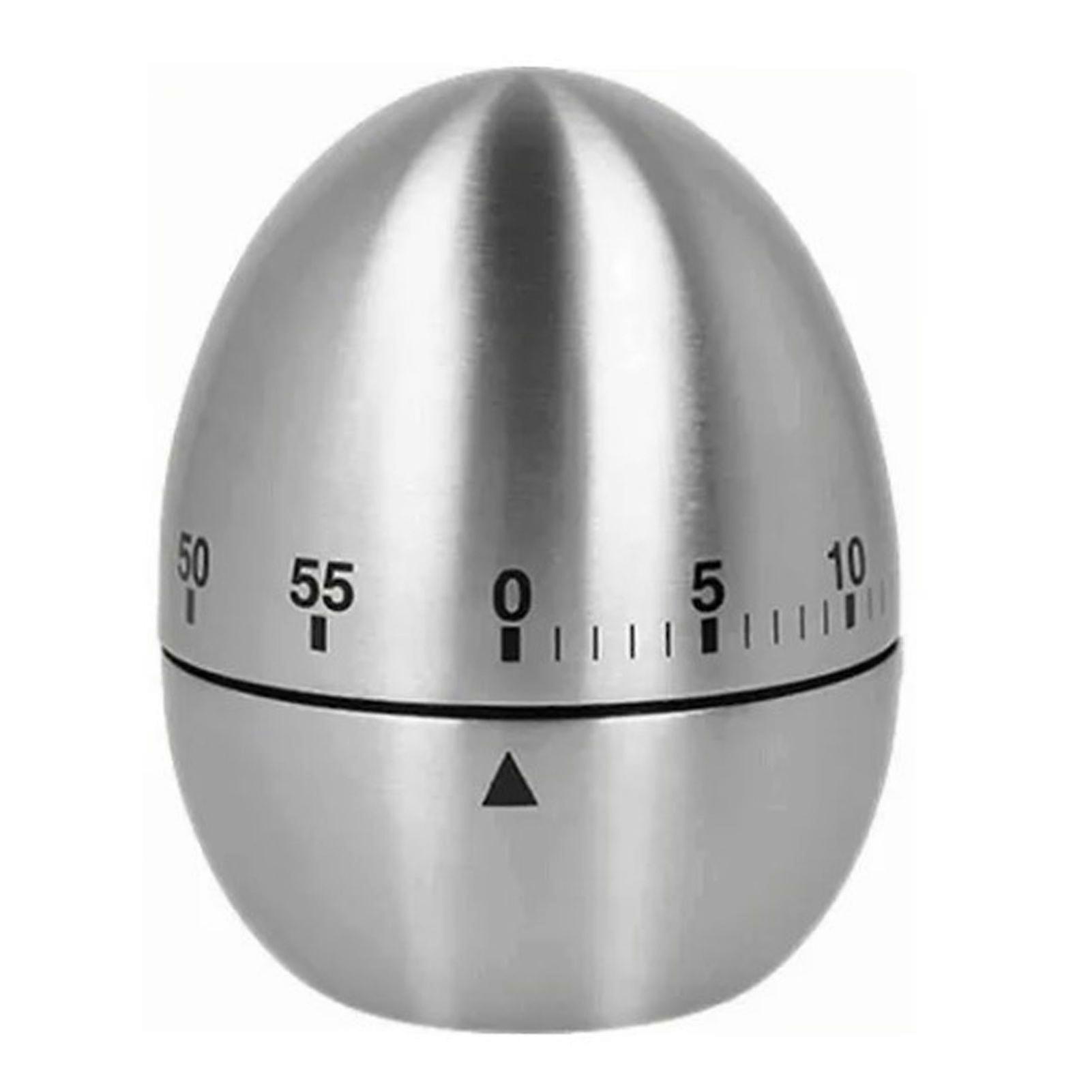 Egg Timer Stainless Steel Non Slip Base 60mins Mechanical Kitchen Timer for Home Baking Student
