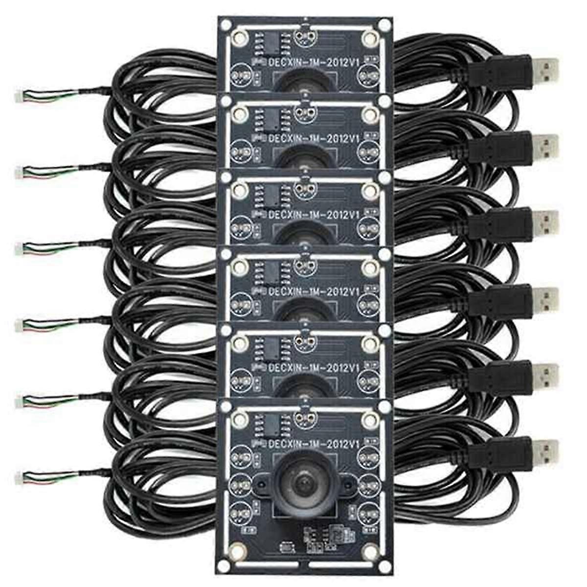6PCS 100 Degree Camera Module 1MP OV9732 1280x720 USB Free Driver Manual Focus, avec câble de 3 mètres f