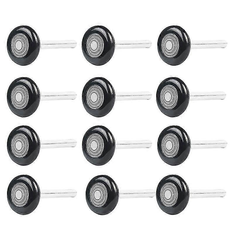 Lot de 12 roulettes de porte de garage en nylon de 5 cm pour remplacement de rail de garage avec joint de 6 mm