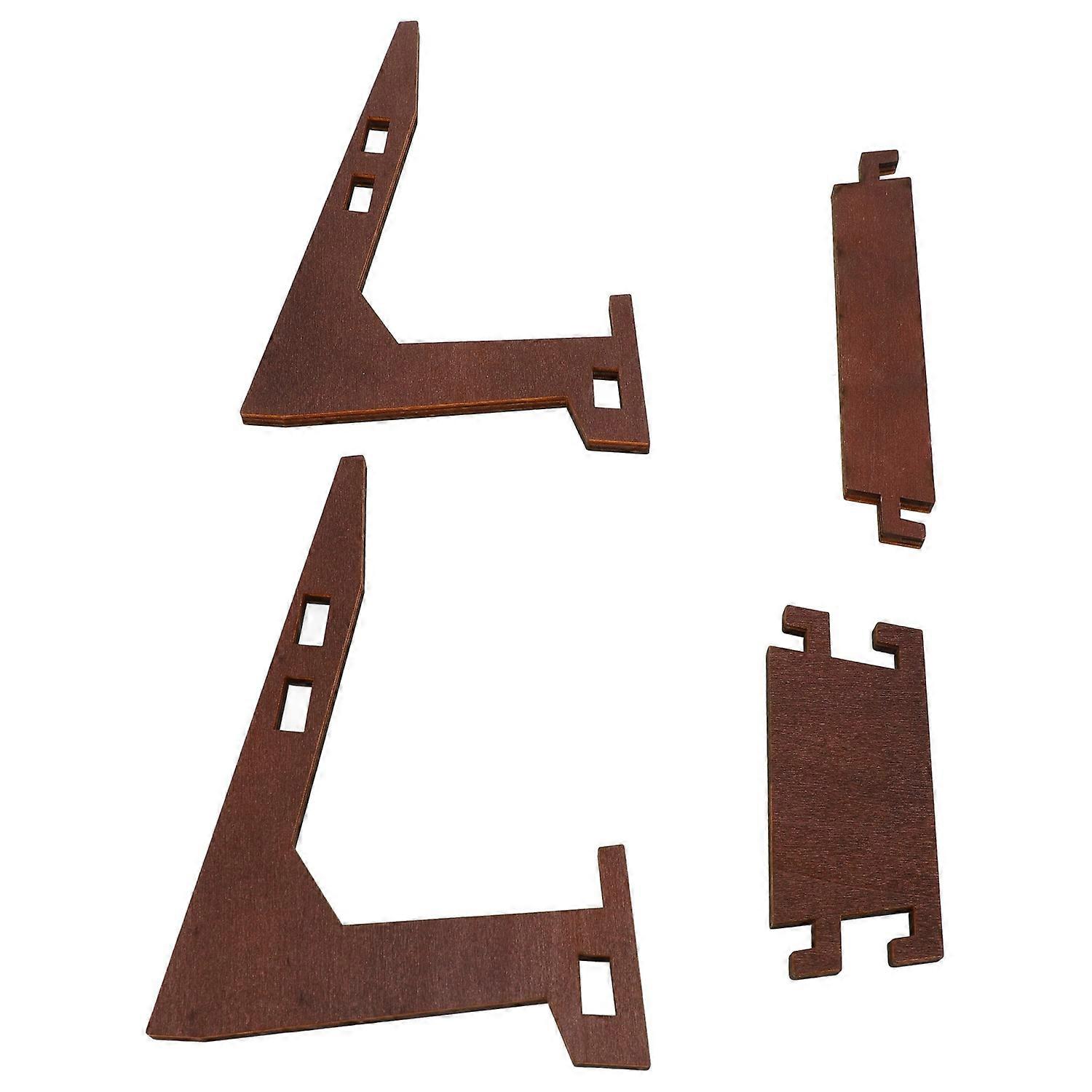 Plate Display Stand Multifunctional Beechwood N Shape Decorative Plate Holder Display Stand