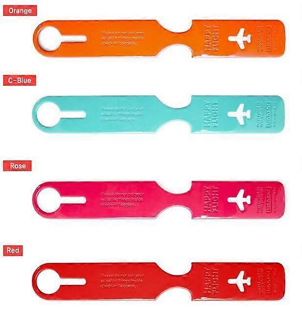 完全なプライバシーが付いている4pcsのシリコーンの荷物のタグ、子供、女性、男性のための個人化された袋の荷物の名前、荷物の付属品