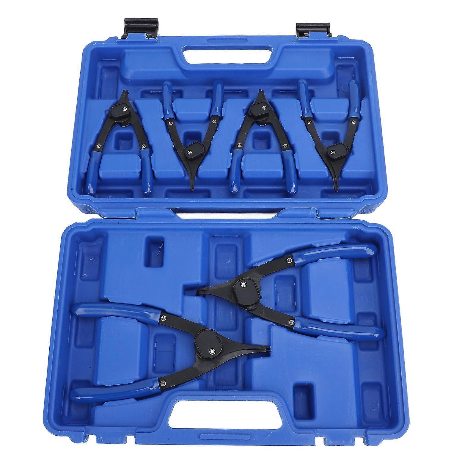 6PCS Snap Ring Pliers Set: Adjustable Internal and External Retaining Ring Pliers