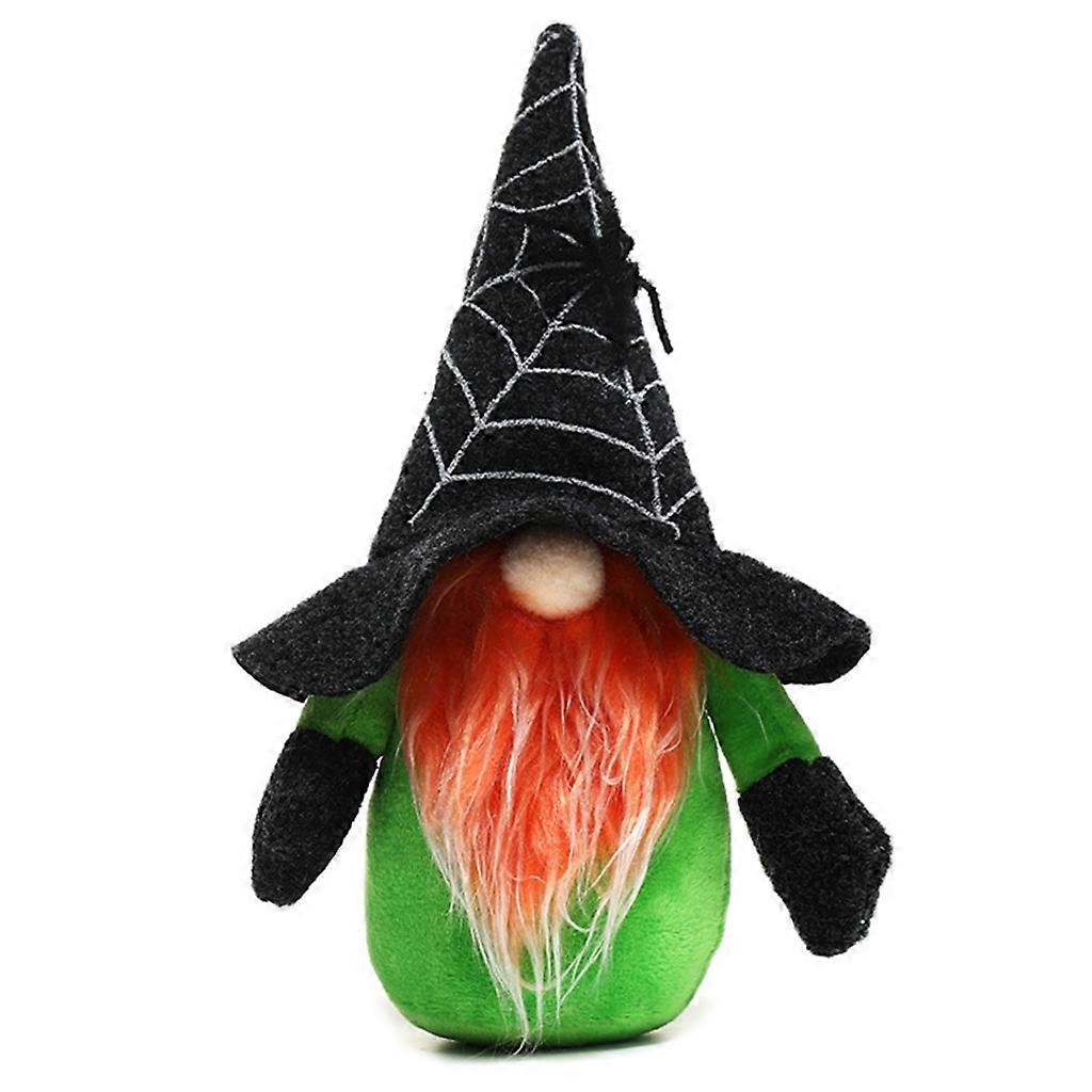 Halloween Gnome Spider Web Plush for Doll Handmade Dwarf Scandinavian Tomte Nordic Figurine Holiday Party Decoration