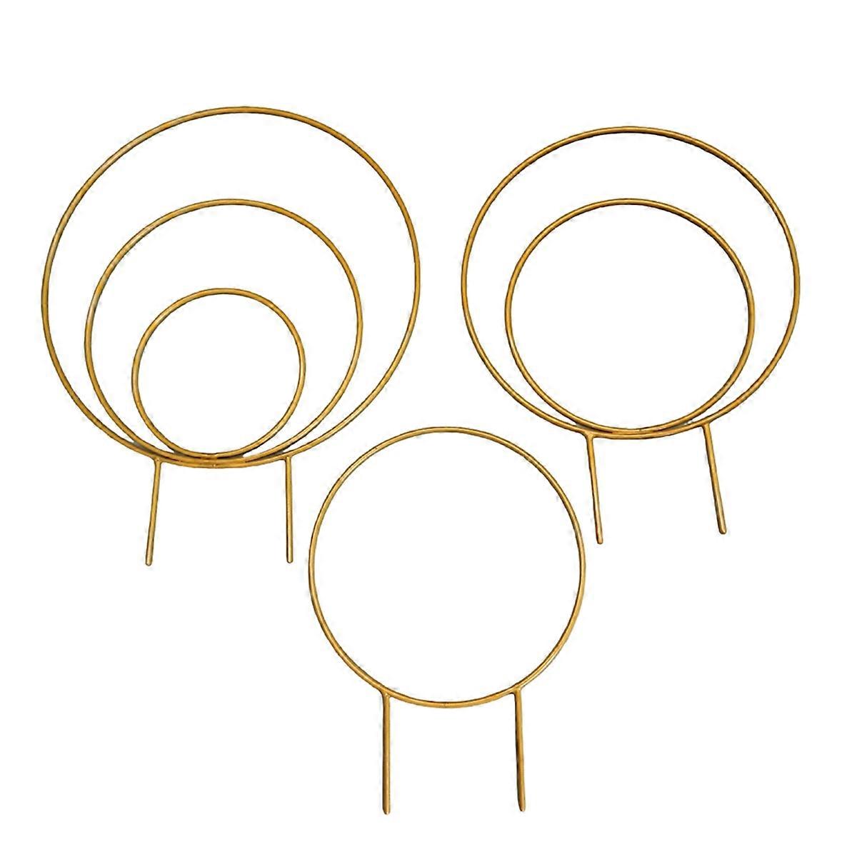 Set of 3 Indoor Round Plant Trellises for Climbing Houseplants Metal Frames for Potted Ivy,Outdoor