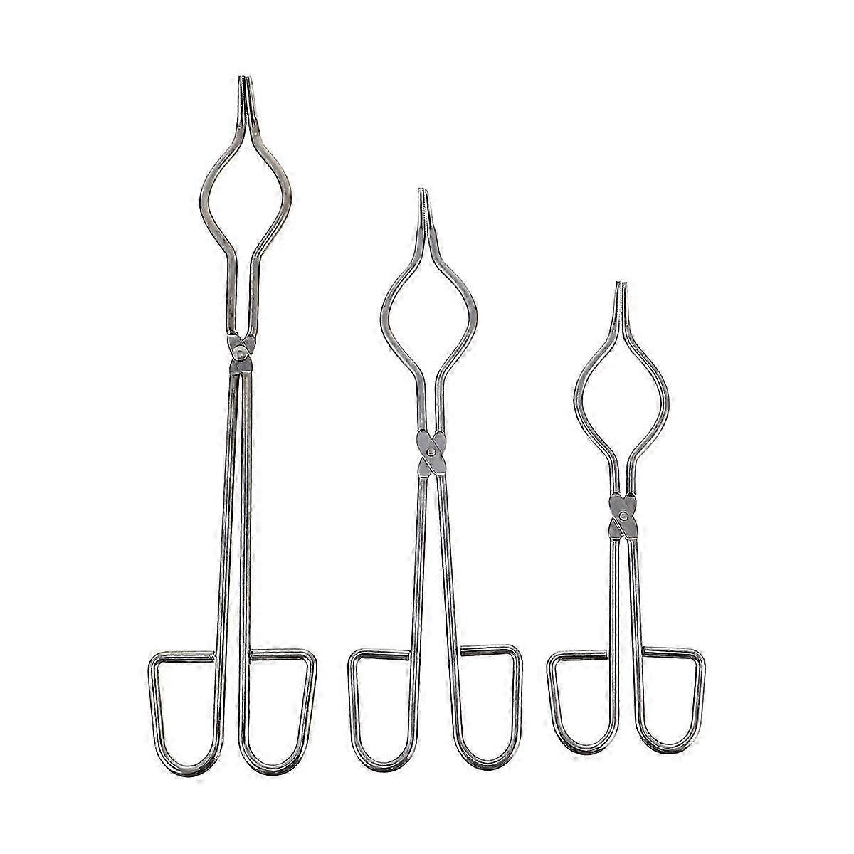 3PCS Laboratory Flask Clamp Crucible Clamp High Temperature Ceramic Clamp