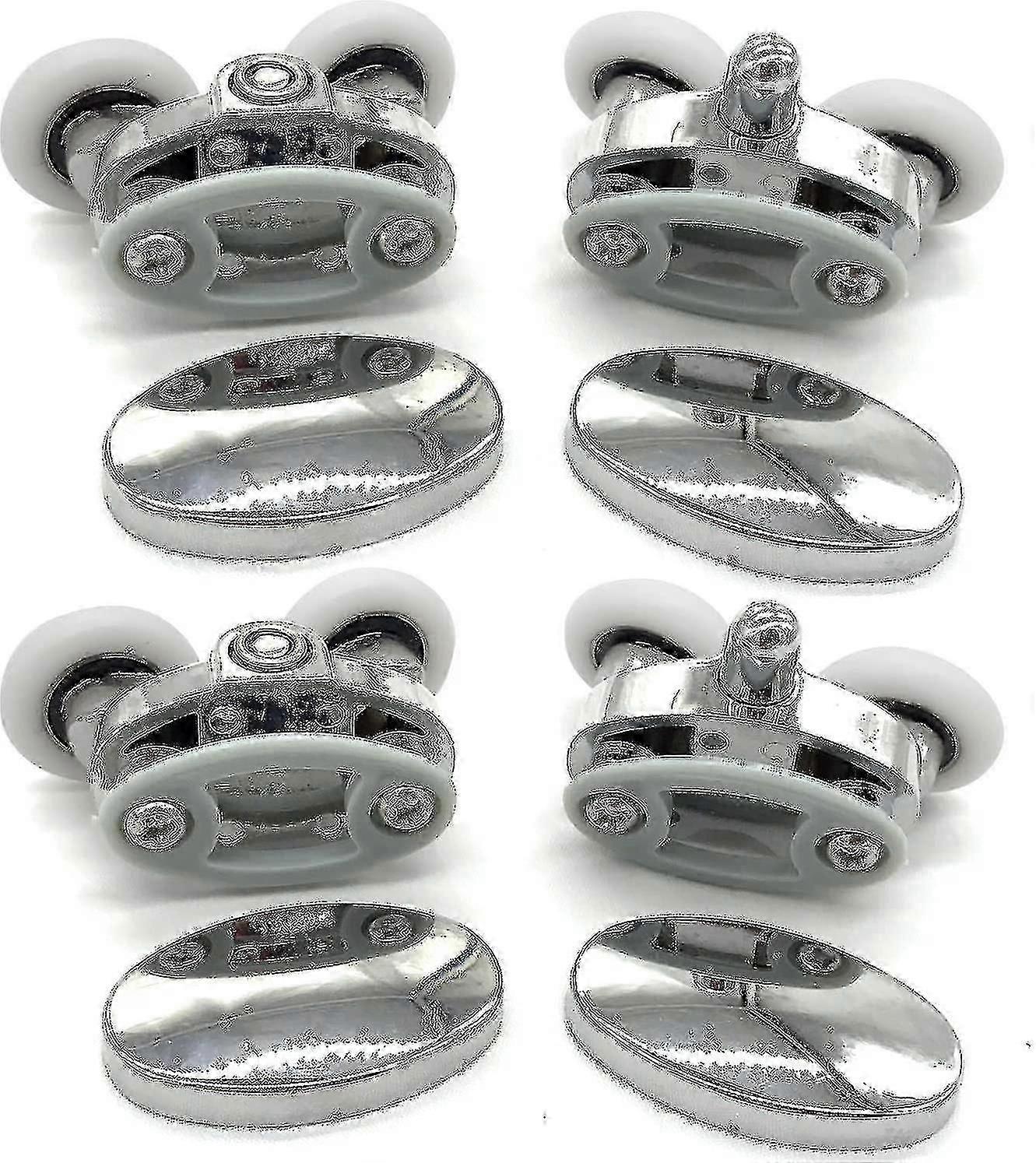 Σετ 4 νέων κυλίνδρων πόρτας ντους Oval Butterfly Twin Wheel - JA