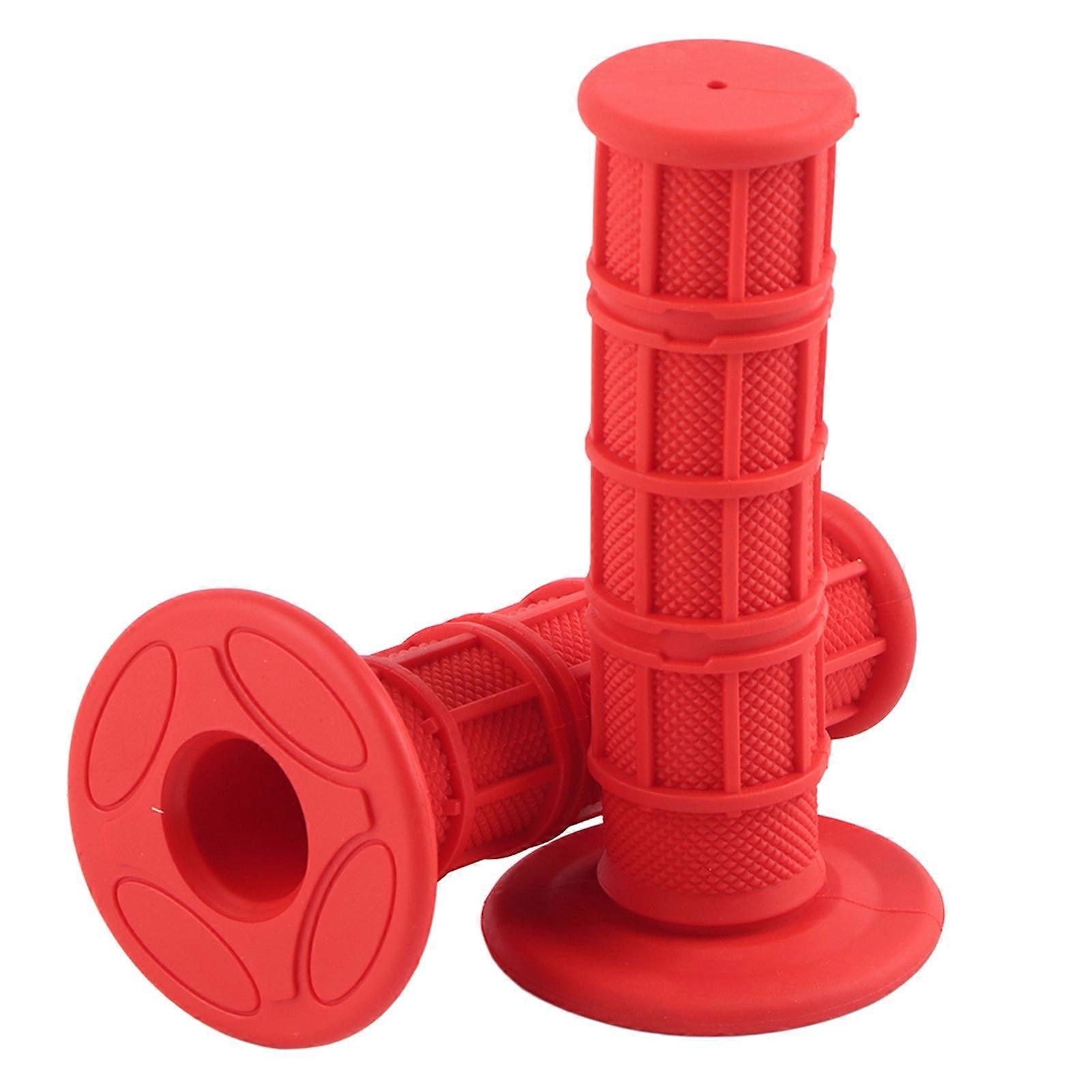 1 Pair of 22/25mm 7/8" Universal Silicone Motorcycle Handlebars Hand Grips New Red