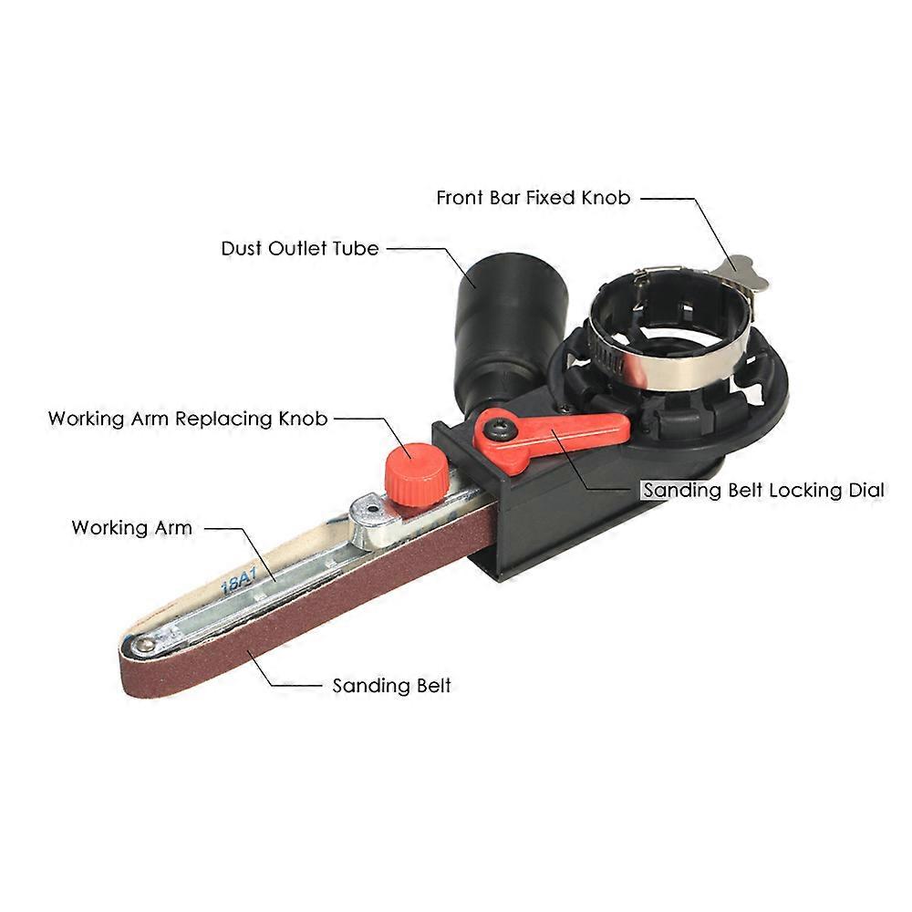 Multifunction Mini Belt Sander Sanding Belt Adapter for 115mm (4.5 inch) and 125mm (5 inch) Electric Angle Sander.