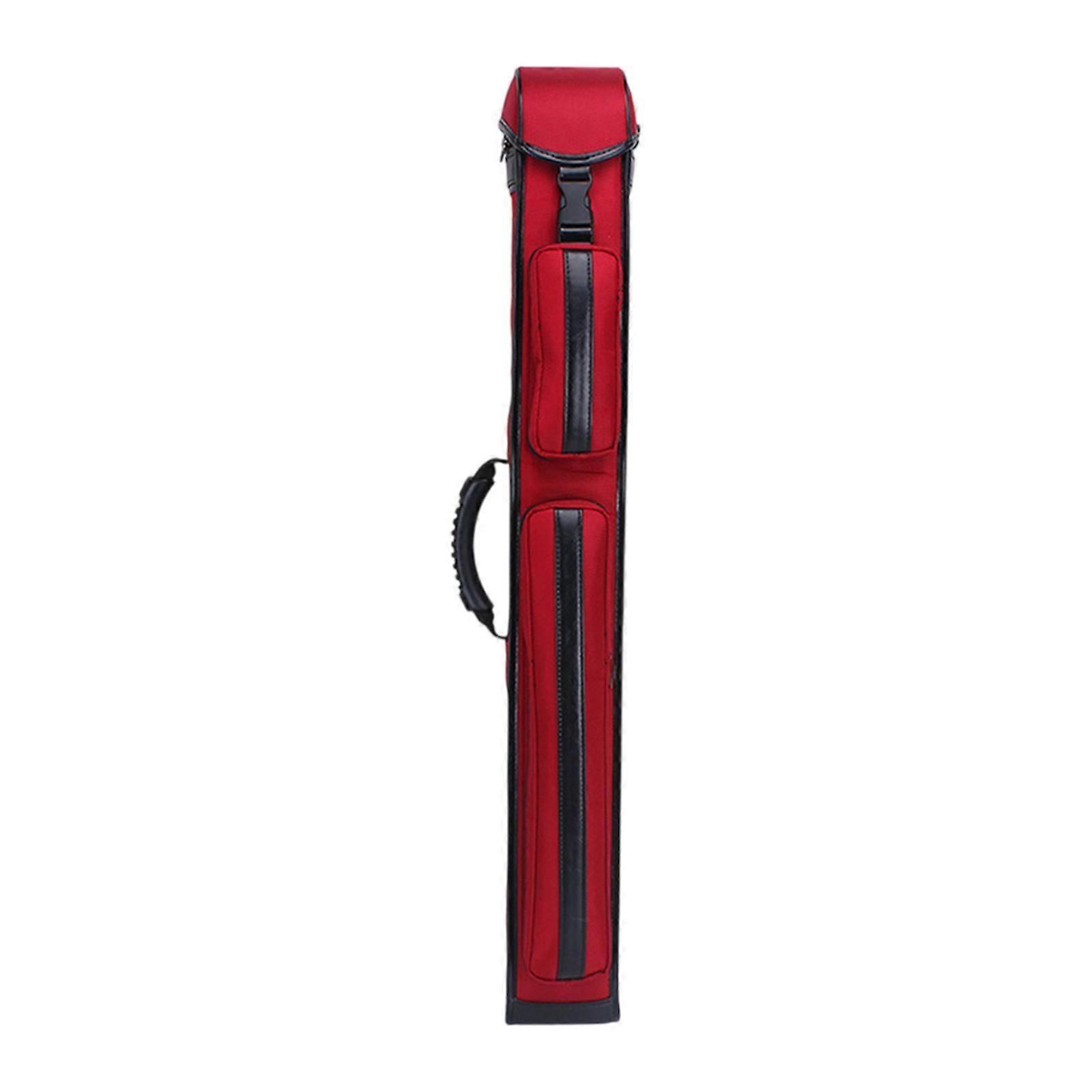 Billardqueue-Etui Abriebfest mit Schultergurt Canvas Schutztasche Rot