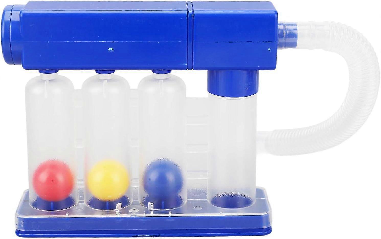 Breathing Exerciser, Deep Breathing Lung Exerciser, 3 Color Coded Balls, 600 to 1200cc Breathing Measurement System