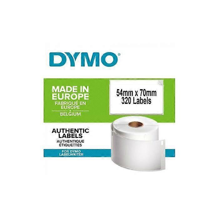 DYMO LabelWriter Box of 1 roll of 320 Multi-purpose labels (Semi-permanent adhesive) 54mm x 70mm