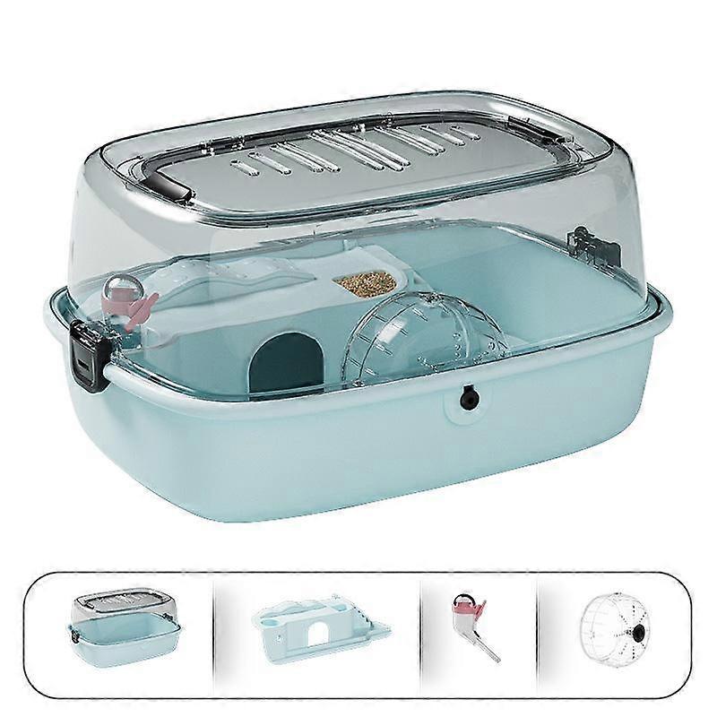 Double Layer Hamster Cage Transparent Small Animal Home Large Capacity Small Pet House with Running Wheels Acrylic Hamster Villa