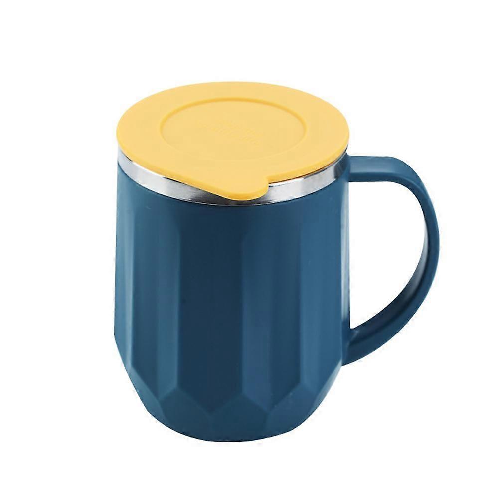 400ml Creative Double Layer Water Cup Coffee Milk Tea Insulated Mug with Lid
