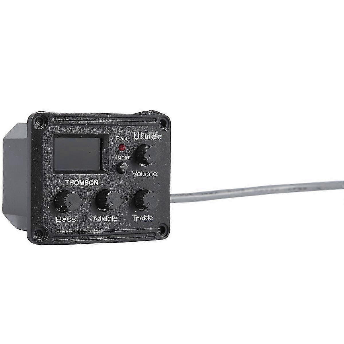 Ukelele Uke Piezo Pickup Preamp 3-Band EQ Equalizer Tuner System with LCD Display js