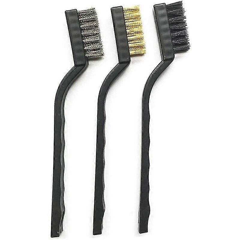 3Pcs Wire Brush (Nylon, Brass, Stainless Steel)