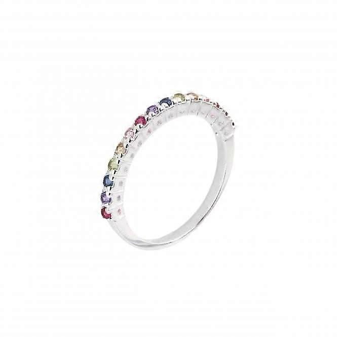 Half Eternity Multi Zirconia Ring 1441MCZ