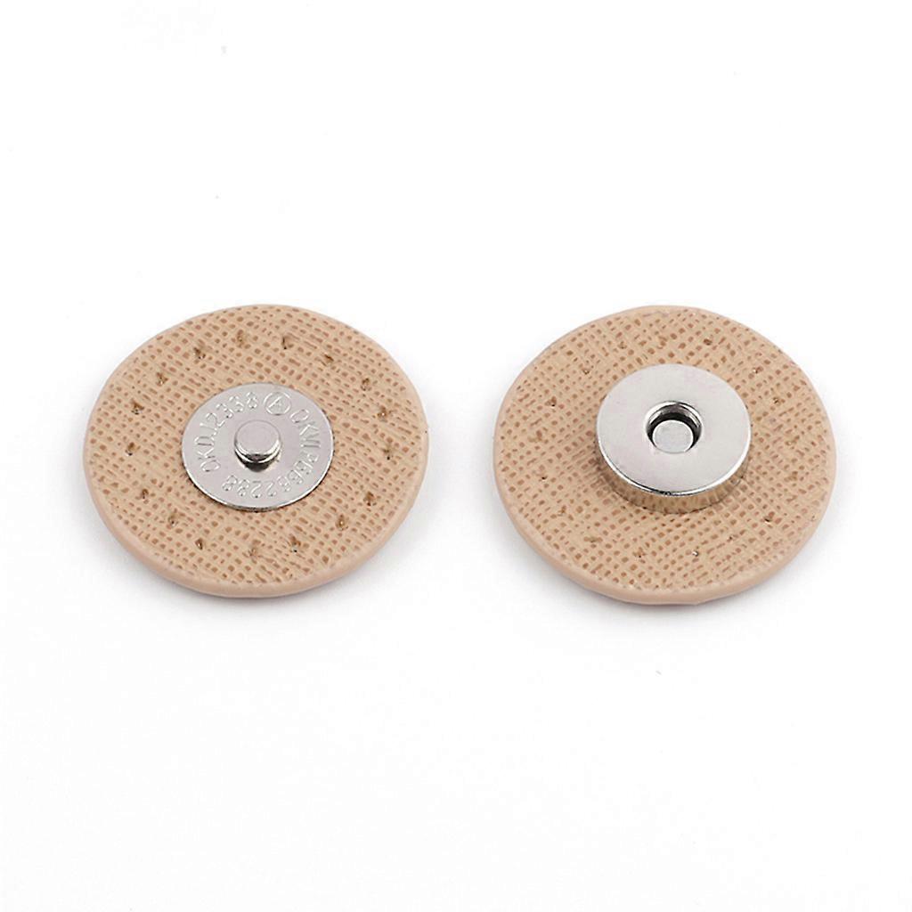 Circle Sew-on Magnetic Button Bag Wallet Clasp Snaps Metal Fastener Sewing Craft DIY Patchwork Lock Accessories Khaki