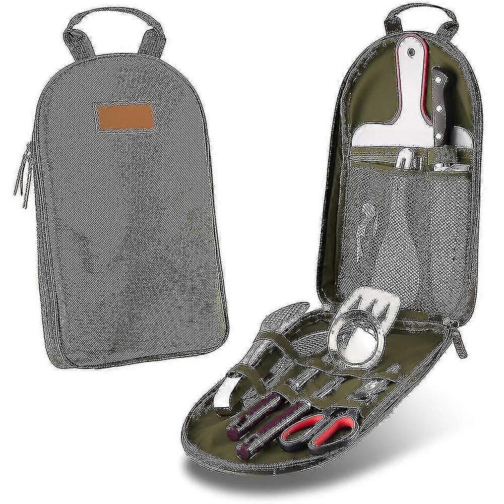 8pcs Camping Cookware Kitchen Utensil Organizer Travel Set