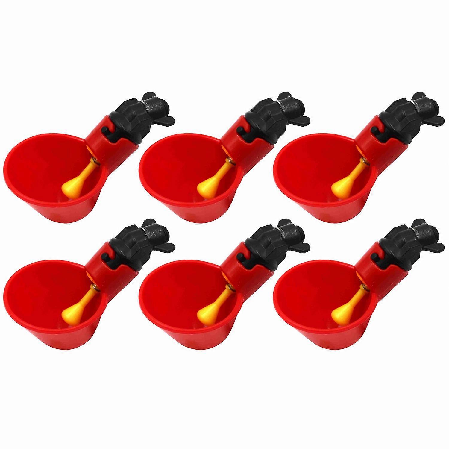 Auto Watering Drinker System for Chickens, Ducks, Geese, Etc. 6Pcs