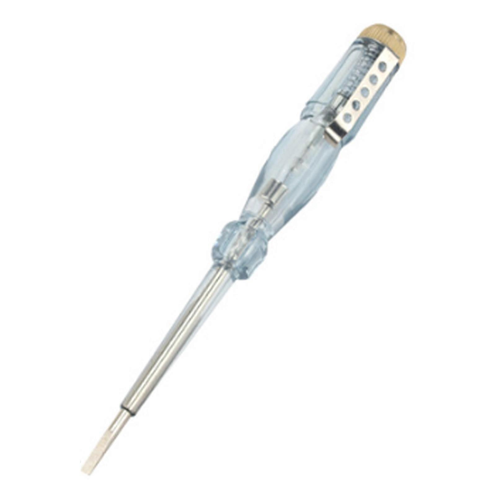 Screwdriver Test Pen Pressure Indicator Test Pen Tester Screwdriver 80-500V LED Light Insulation Test Pen Detector transparent