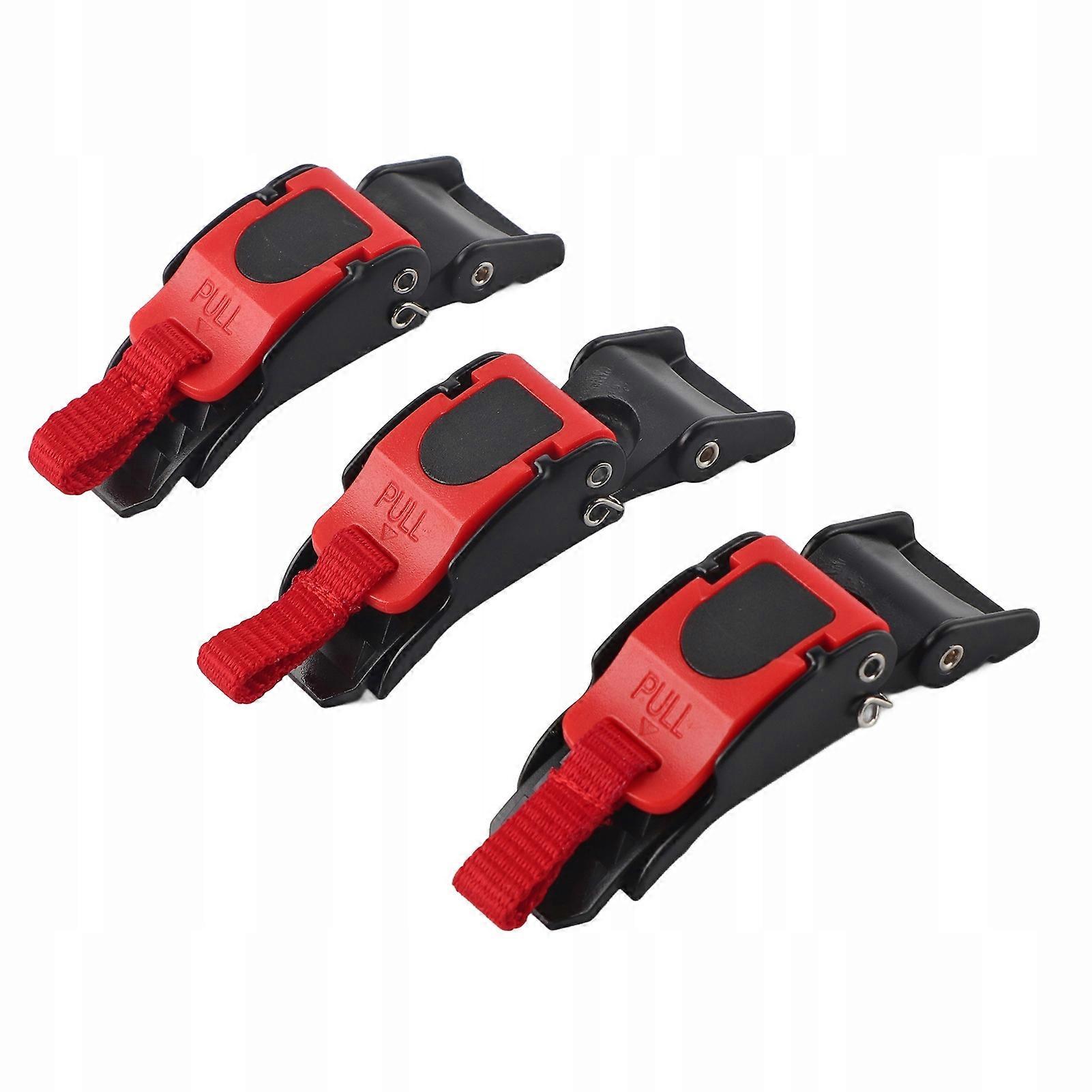 Mikrometrischer Helmverschluss Rot 3 Stück