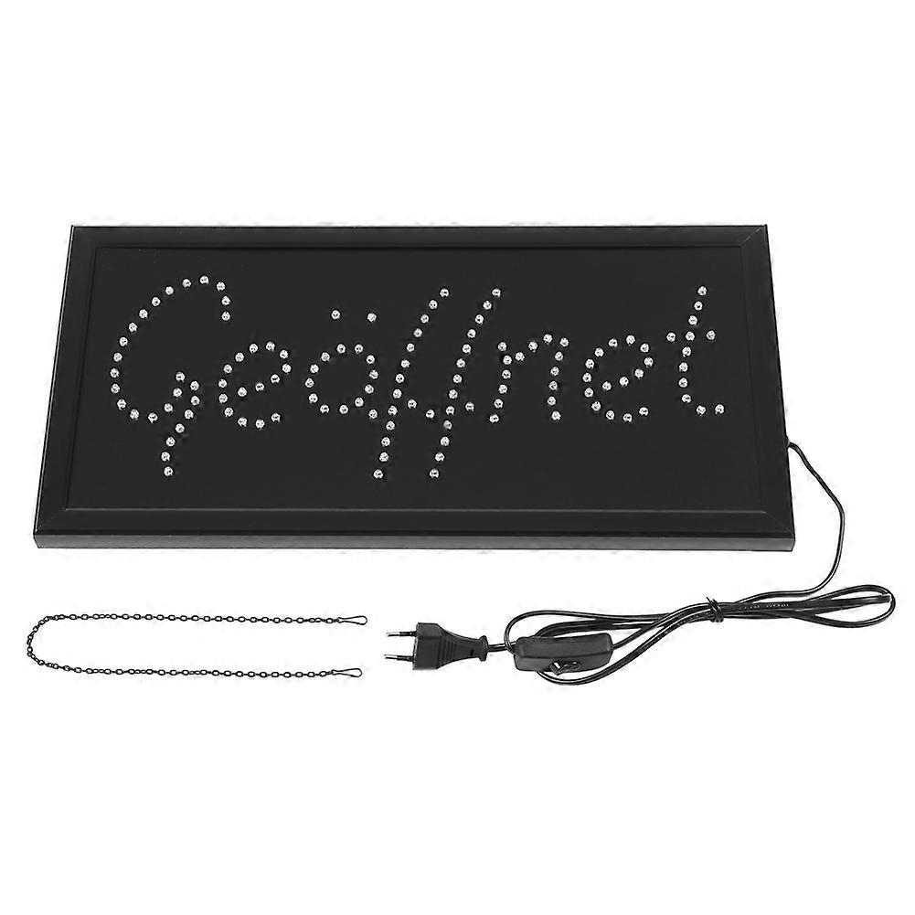 1 panneau lumineux LED pour magasin, fenêtre, porte, panneau suspendu Geoffnet (jaune)