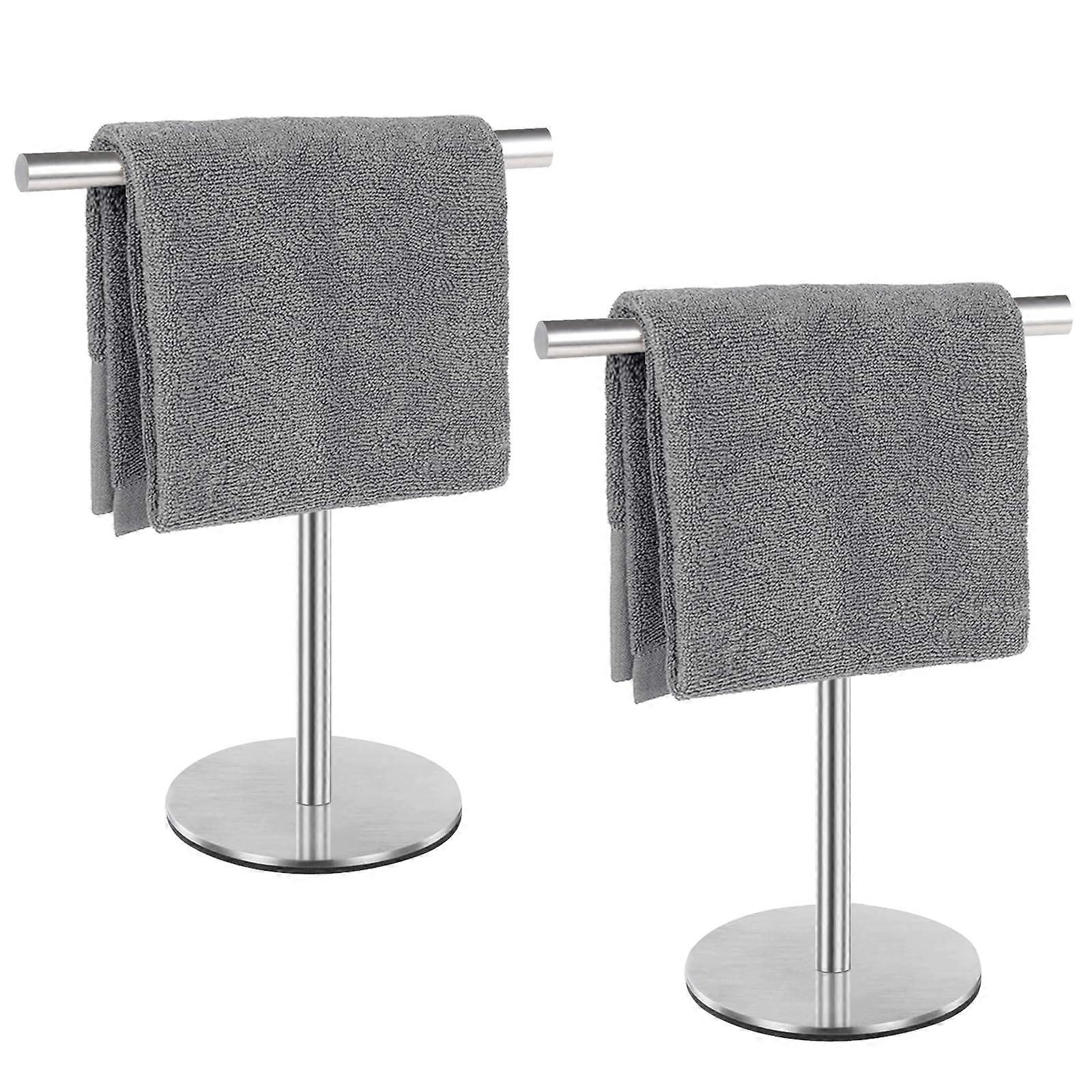 2-pack simple towel rack for bathroom and kitchen countertops