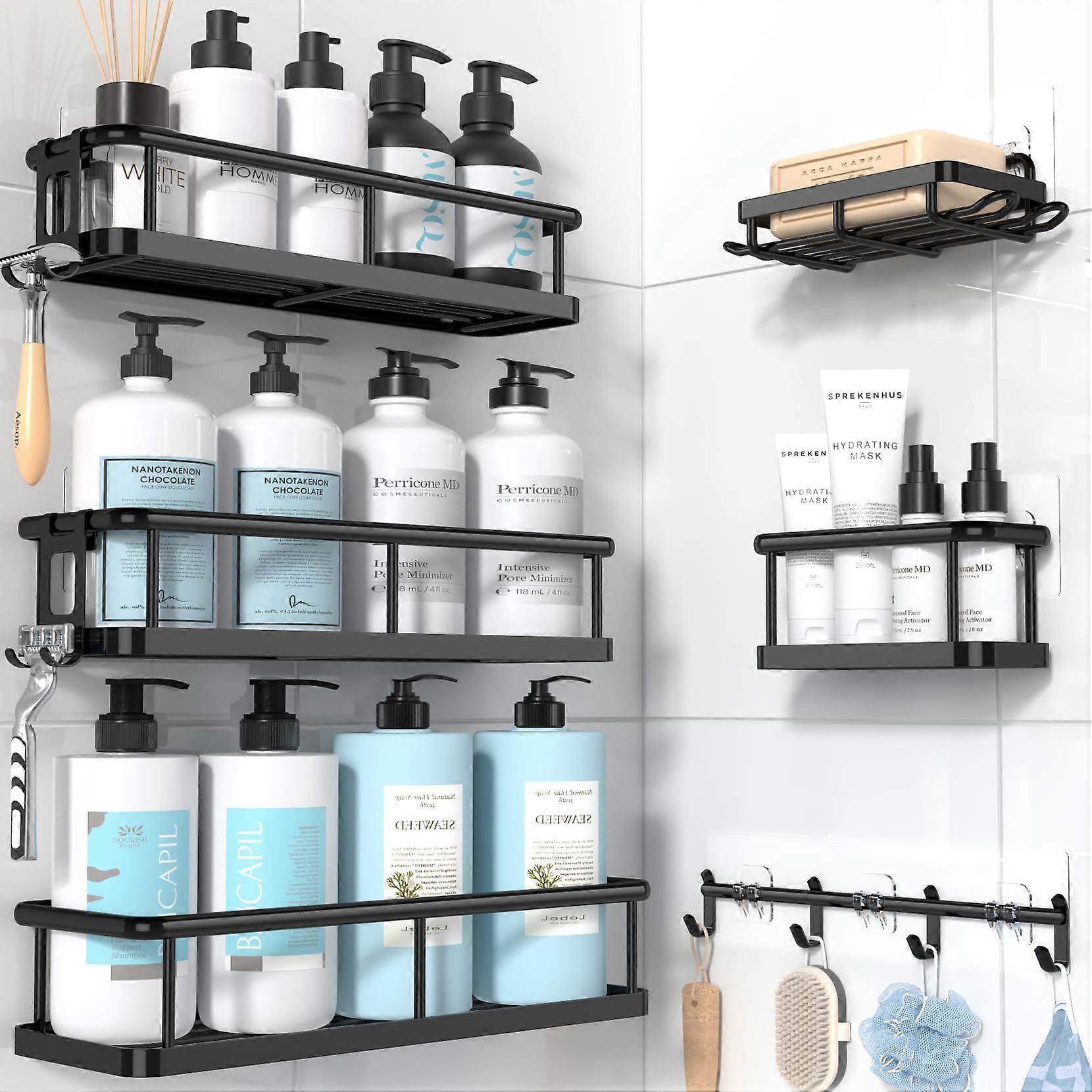 9 Pack Rustproof Shower Caddy for Inside Shower Bathroom Organizers and Storage