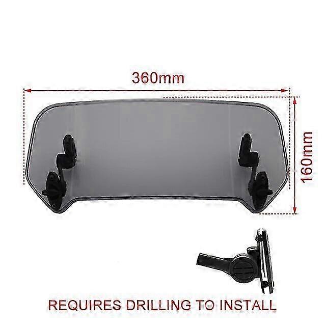 Adjustable Motorcycle Windshield Extension with Universal Back Protectors