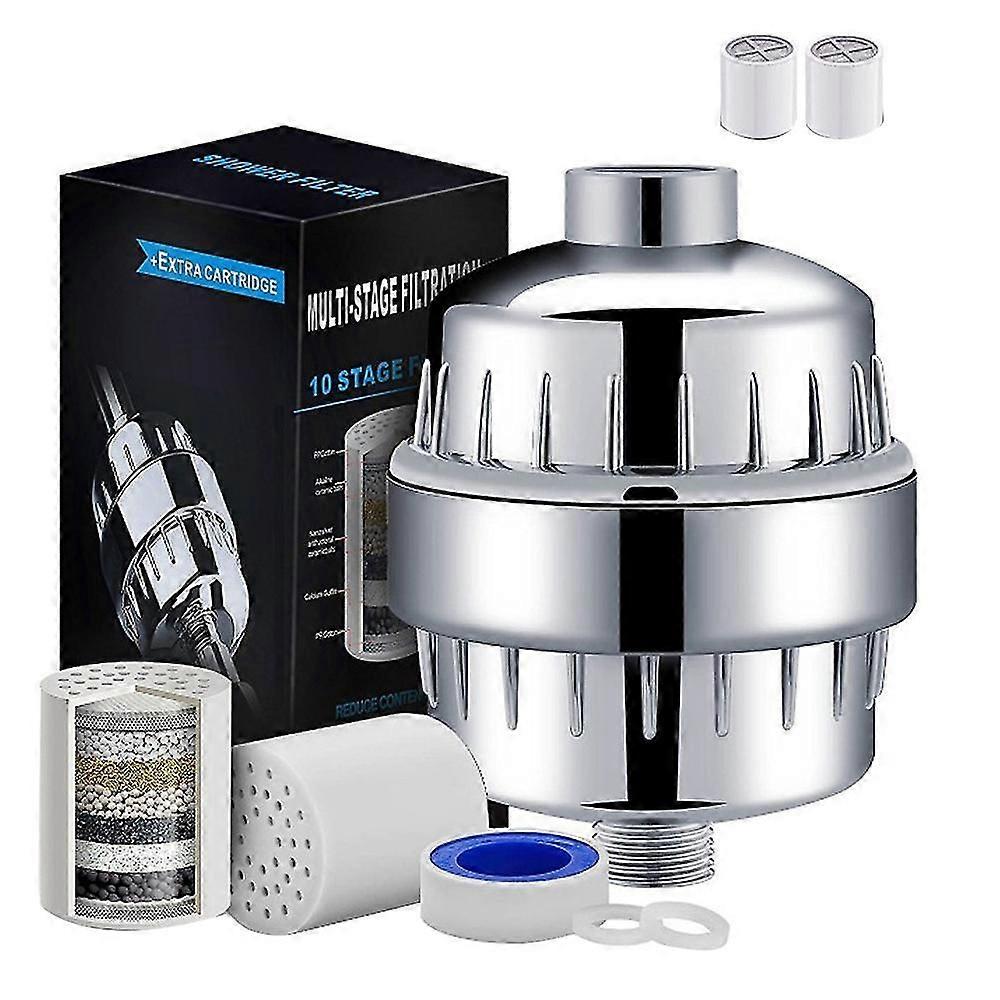10 Stage Shower Filter,Shower Water Filters Universal Replaceable Shower Head Water Purifier Hard Water Filter
