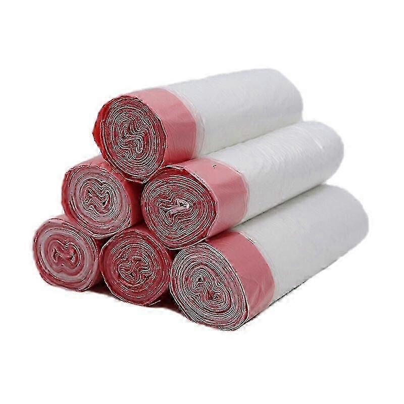 120 Pcs 45cm*50cm Transparent Trash Bag with Drawstring GN