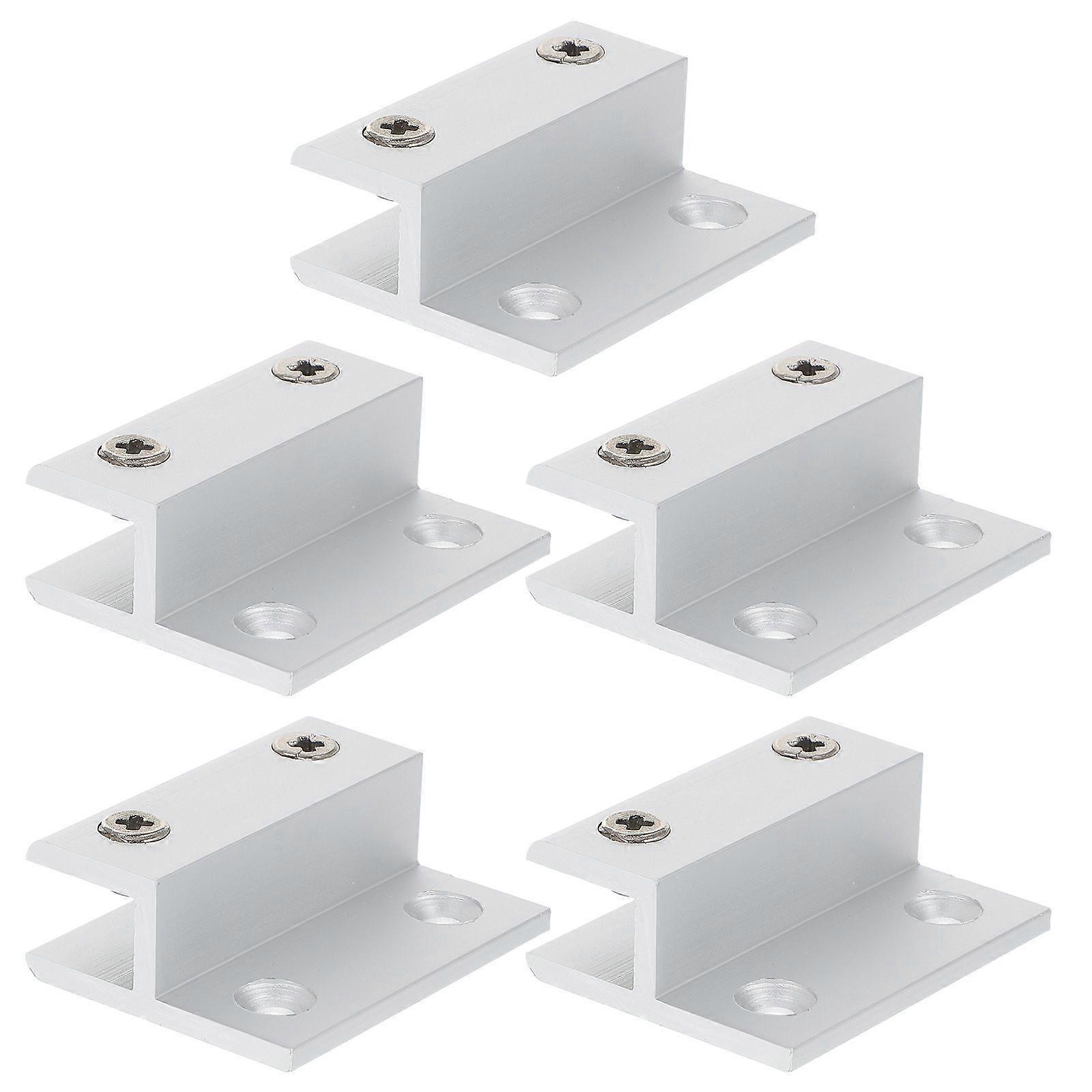 5pcs Glass Shelf Bracket Rectangular Glass Shelf Bracket 2-hole Tile Shelf Clip