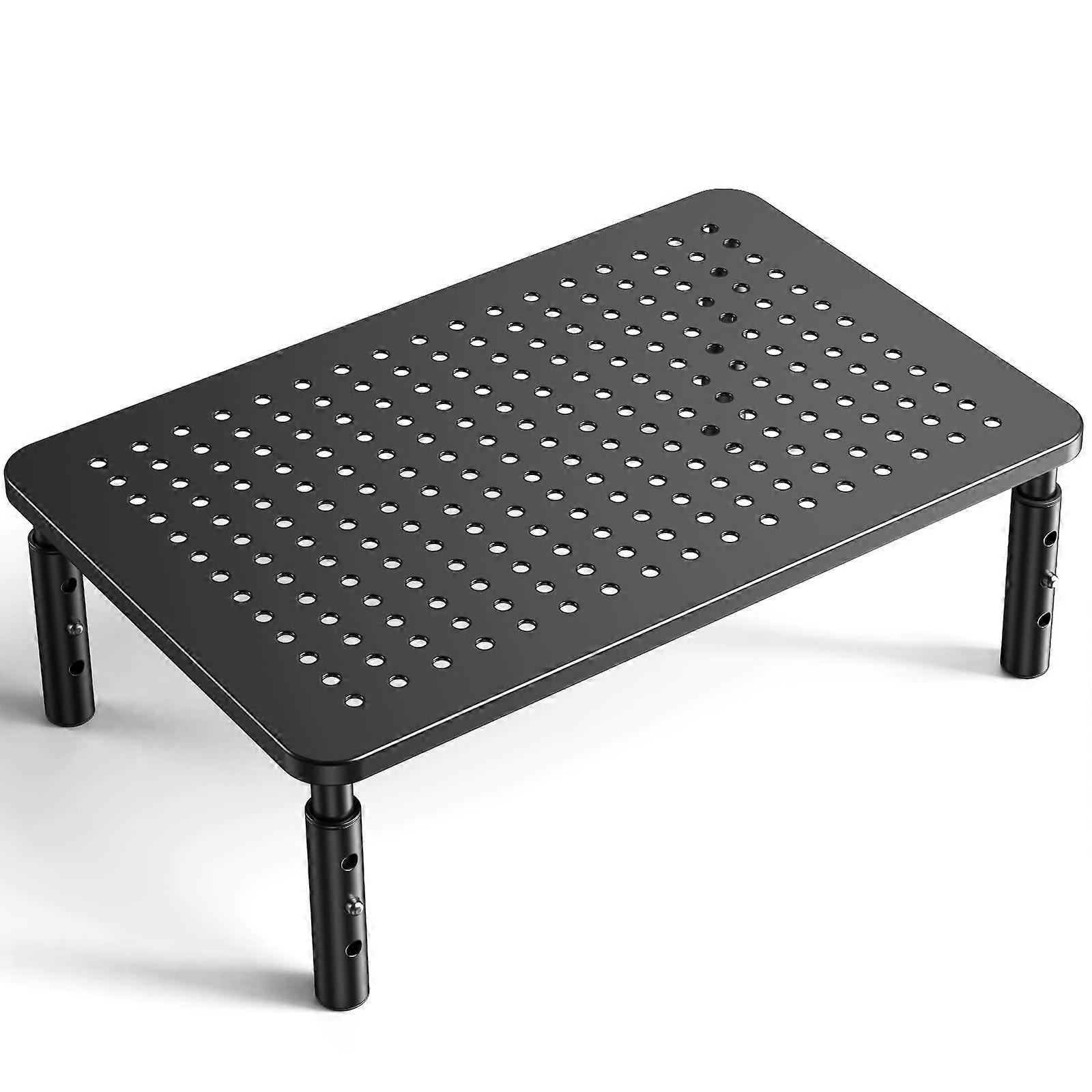 Monitor stand, monitor height 3 height adjustable, metal ventilation platform laptop stand table