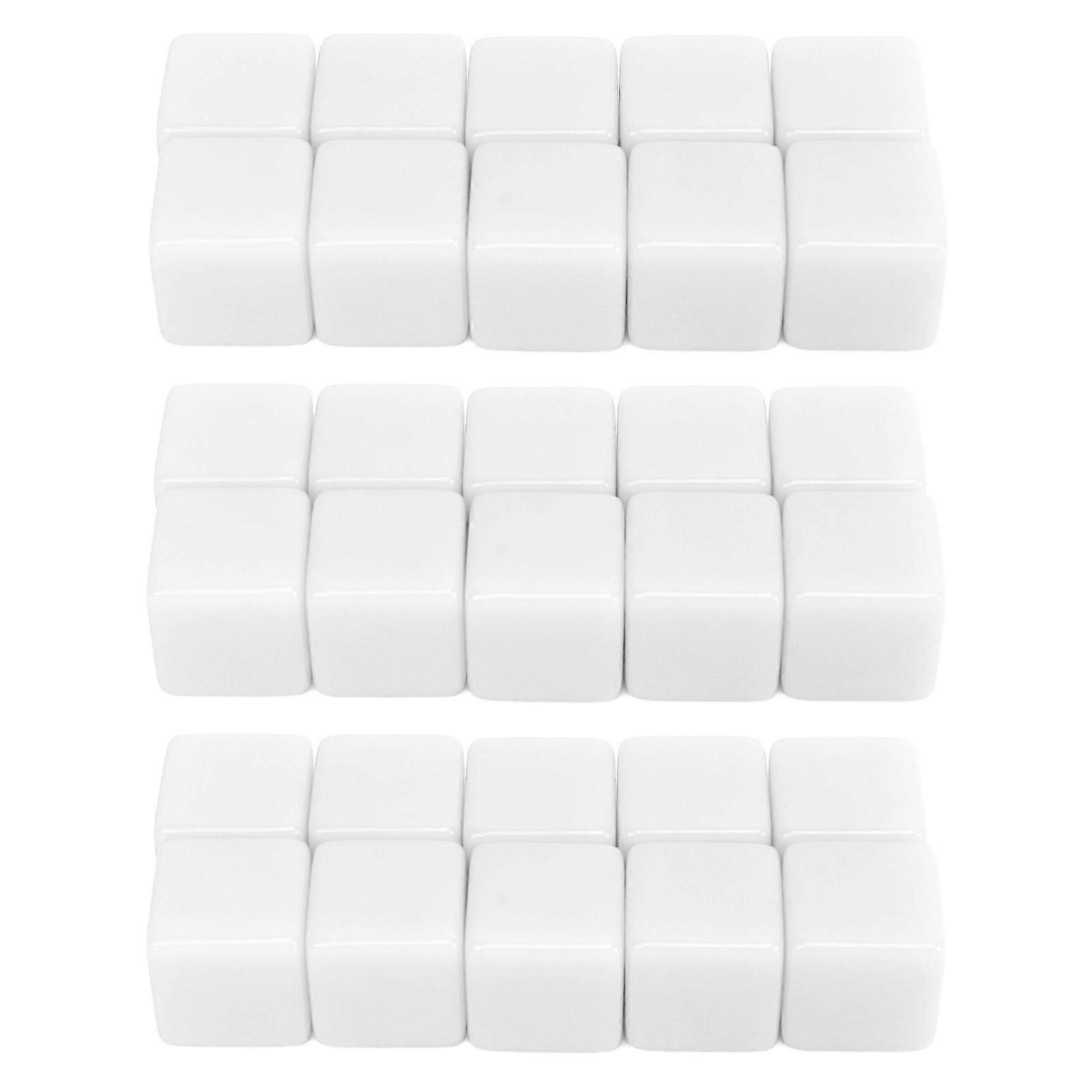 30 Pcs 16mm Dice Set, Blank Dice for Math Teaching and Education