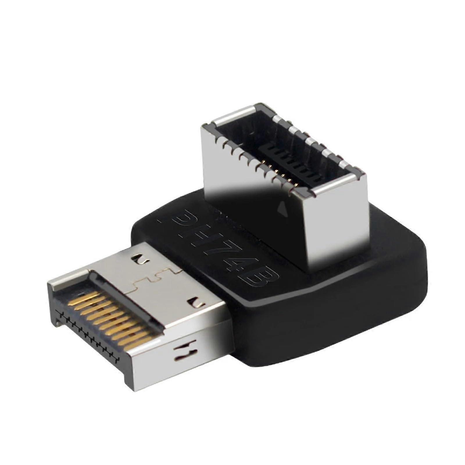 PH74A/PH74B Front USB Type C Connector Adapter USB 3.1 Type E 90 Degree Turn Converter Right Angle USB C Front Panel