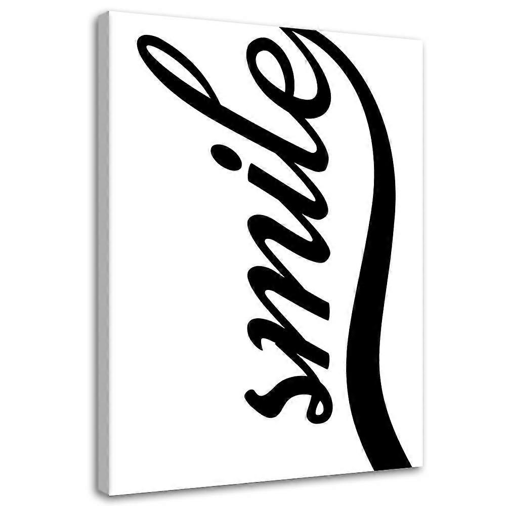 Lienzo, Sonrisa sobre fondo blanco - 40x60