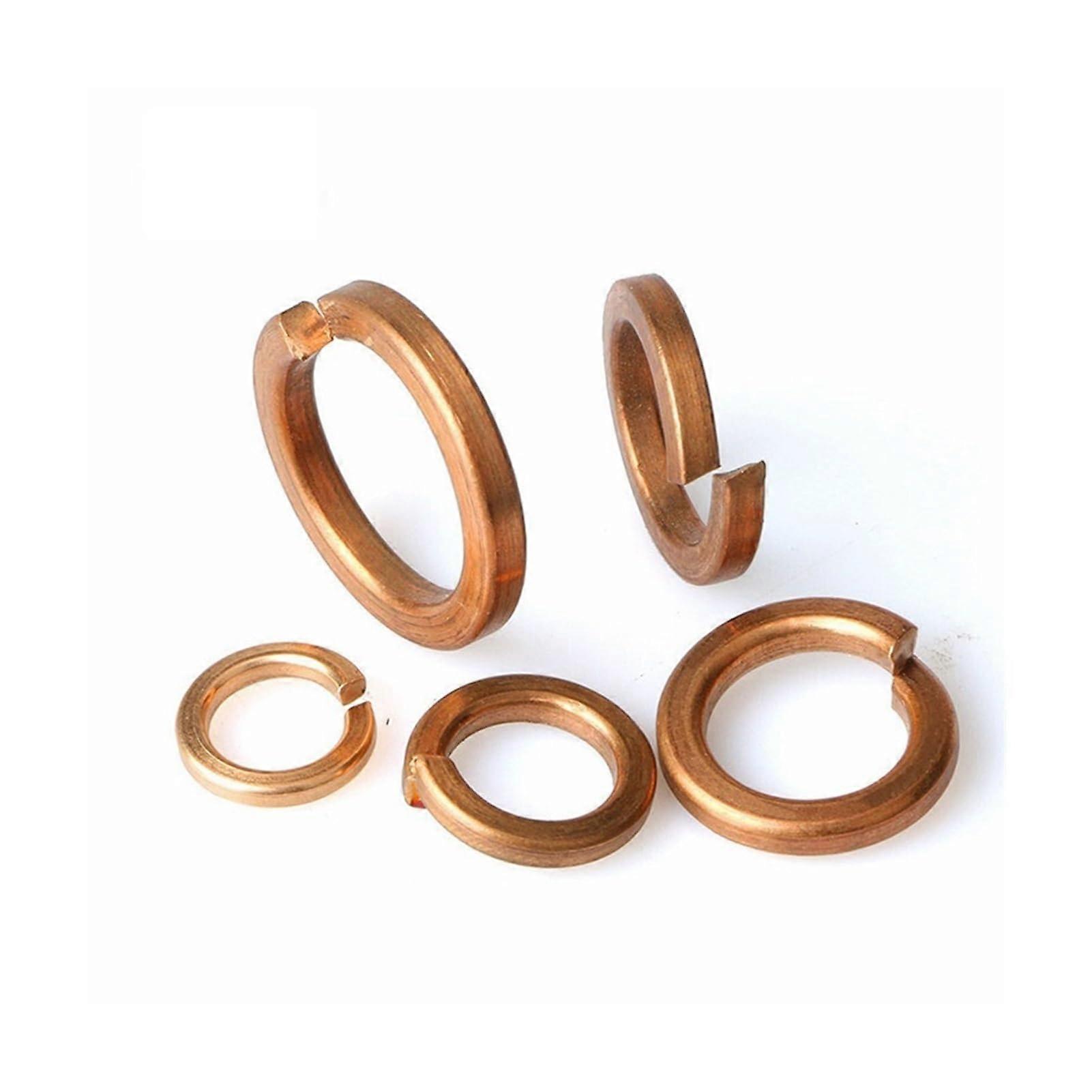 Brass Spring Lock Washer Set M3-M18 Metric, 2-30 Pcs, Includes Copper Washer M14 5 Pcs