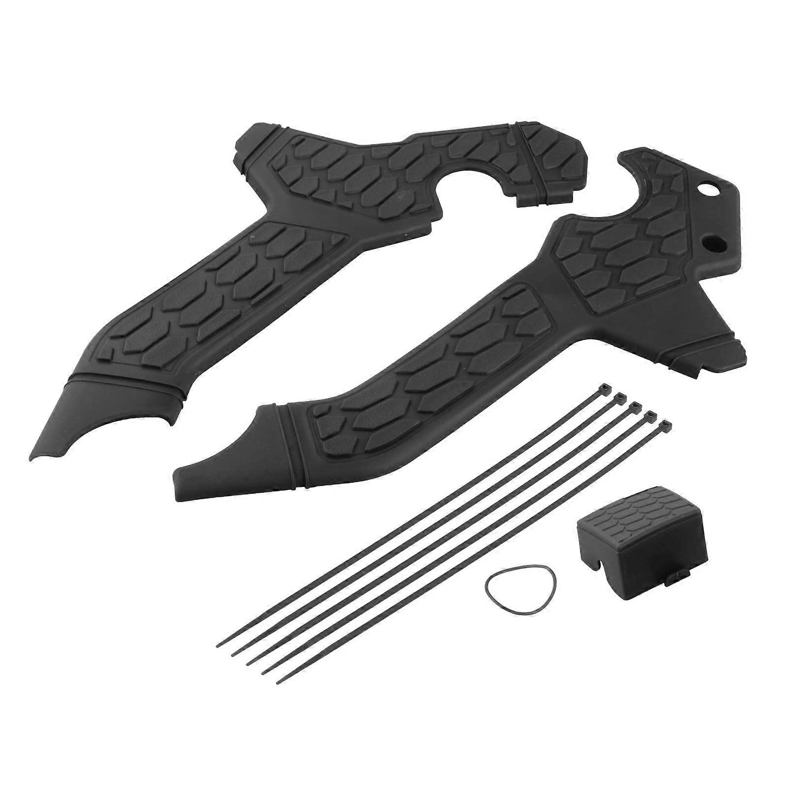 Sleek Upper Side Panels for CRF300L Motorcycle, Black Color, 10x19cm Size, Durable Material, Custom Fit