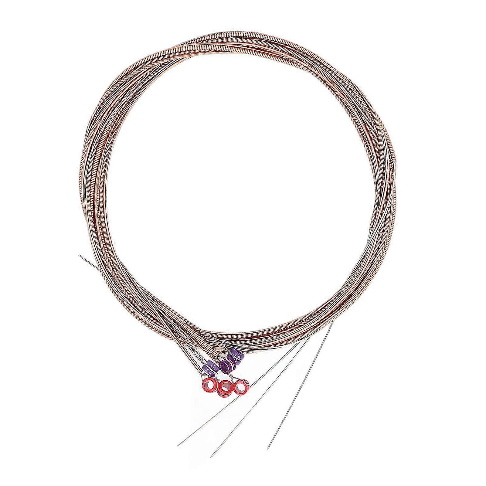 3 Set Folk Guitar Strings Crystal Clear Tone Hex Core Long Lasting Acoustic Guitar String Set