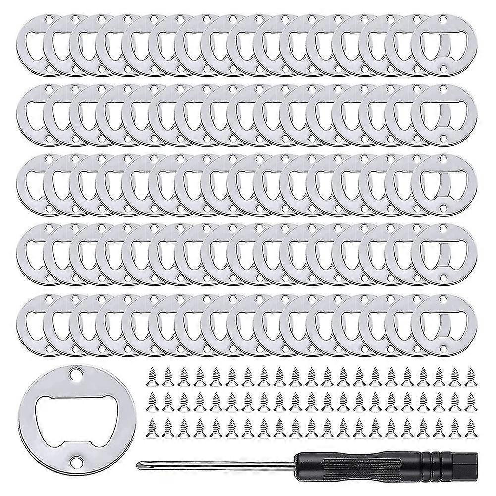 80Set DIY Bottle Opener Insert Kits,Beer Bottle Opener Hardware Parts Accessories for Resin Mold Bo