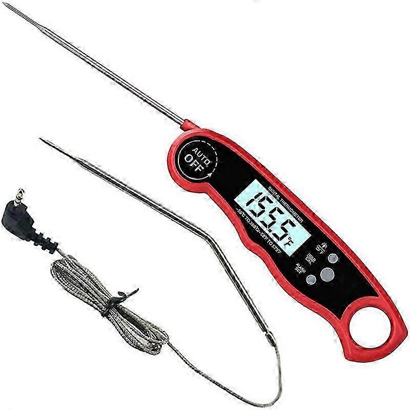 Digital Thermometer Oven Double Probe Cooking Thermometer with Alarm Function Suitable for Meat, Foo