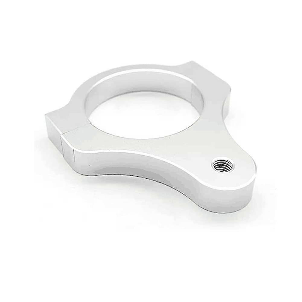 Aluminum Steering Damper Fork Frame Mounting Clamp Bracket Foot Fixer for Motorcycle Bike Modification Silver (42mm)