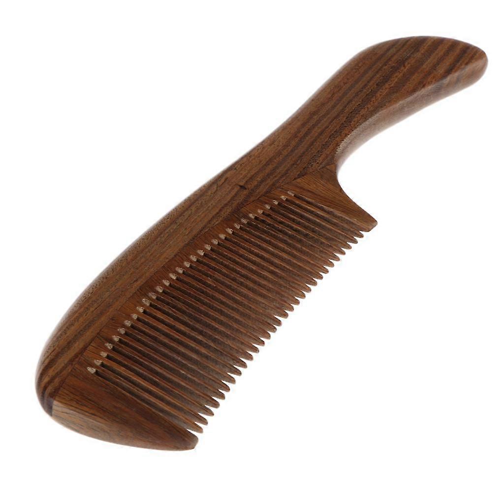 Handmade Sandalwood Comb With Handle Not Static And Without Hook