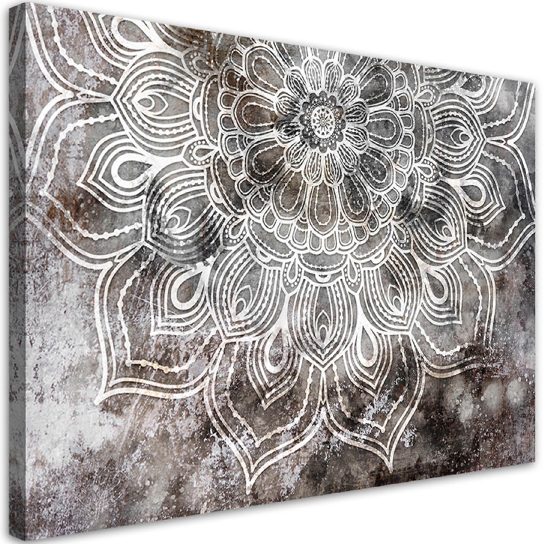 Impression sur toile, Abstrait mandala - 100x70
