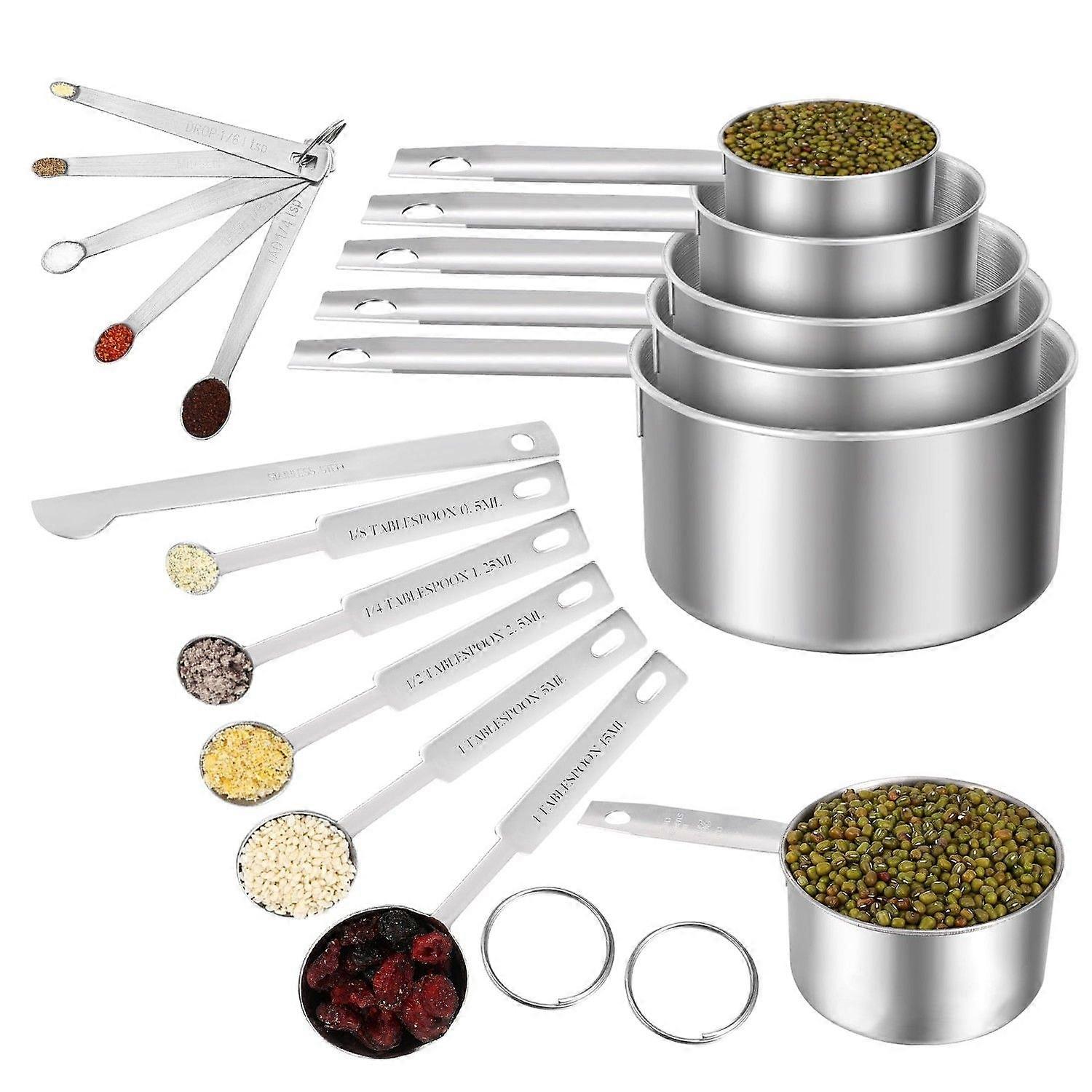 16 Pcs Measuring Cups And Spoons Set For Cooking And Baking
