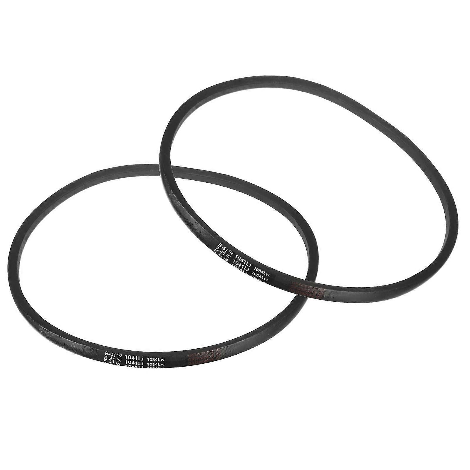 2pcs B41 1/2 Rubber V Belt, B Section VBelt 44.1' Outside Circumference x 0.67' Width x 0.43' Thick, Industrial Power Transmission Belt, Black